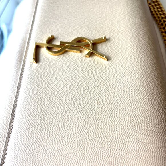 YSL Kate Medium Grain Beige Leather Gold Chain Bag - Picture 4 of 10